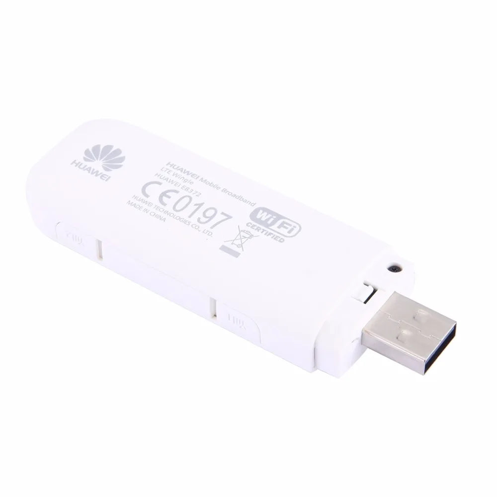 Huawei E8372 E8372h-608 LTE USB Wingle LTE Universal 4G WiFi Modem Dongle Car Wifi  + 2PCS 4G Antenna