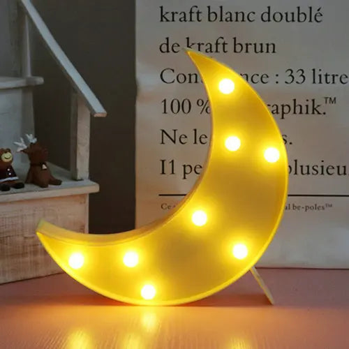 Lovely Star Cloud Moon Led 3D Night Lights Kids Bedroom Bedside Desk Light For Baby Children Room Wall Lamp Christmas Gift Toy