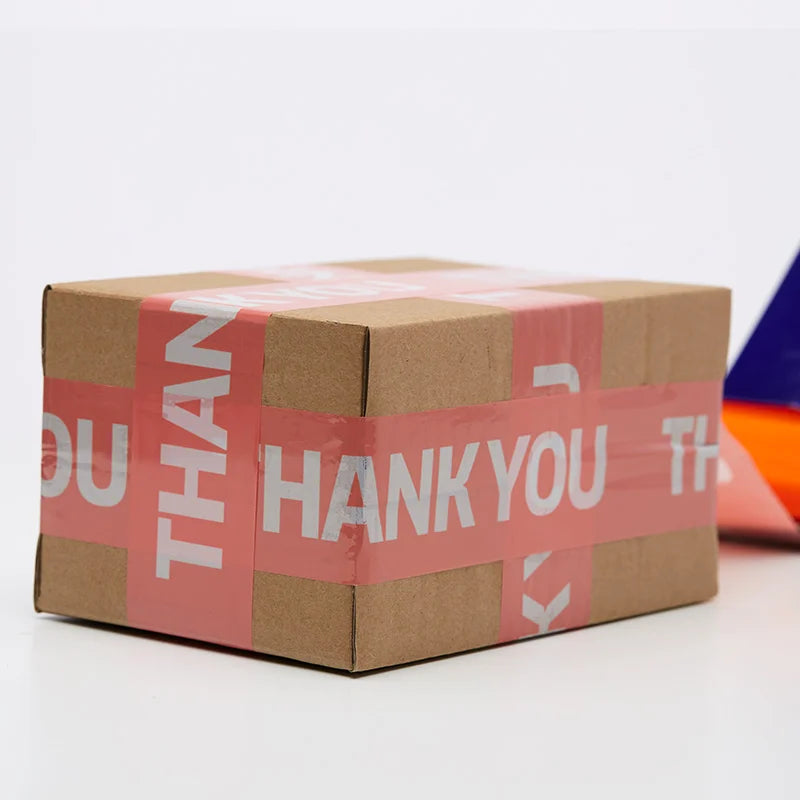 4.5cm x 100M Thank You Tape  Packing Tape, Colorful Printing Shipping Tape, Carton Decorative Tape for Sealing Boxes 박스테이프