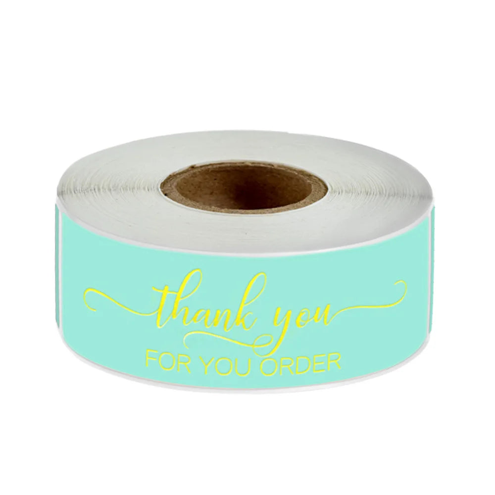 120Pcs/roll Thank You For Your Order Stickers Pink Labels For Envelope Sealing For Small Business Decor Sticker Stationery