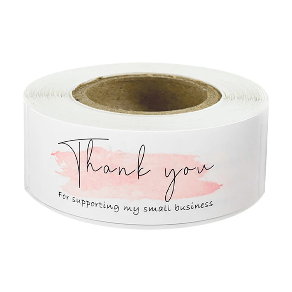 120Pcs/roll Thank You For Your Order Stickers Pink Labels For Envelope Sealing For Small Business Decor Sticker Stationery