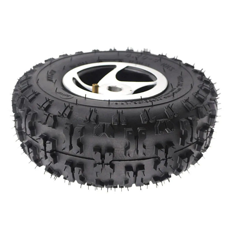 4.10-4 pneumatic wheels for 49cc mini quad bike scooter inner and outer tubes with alloy