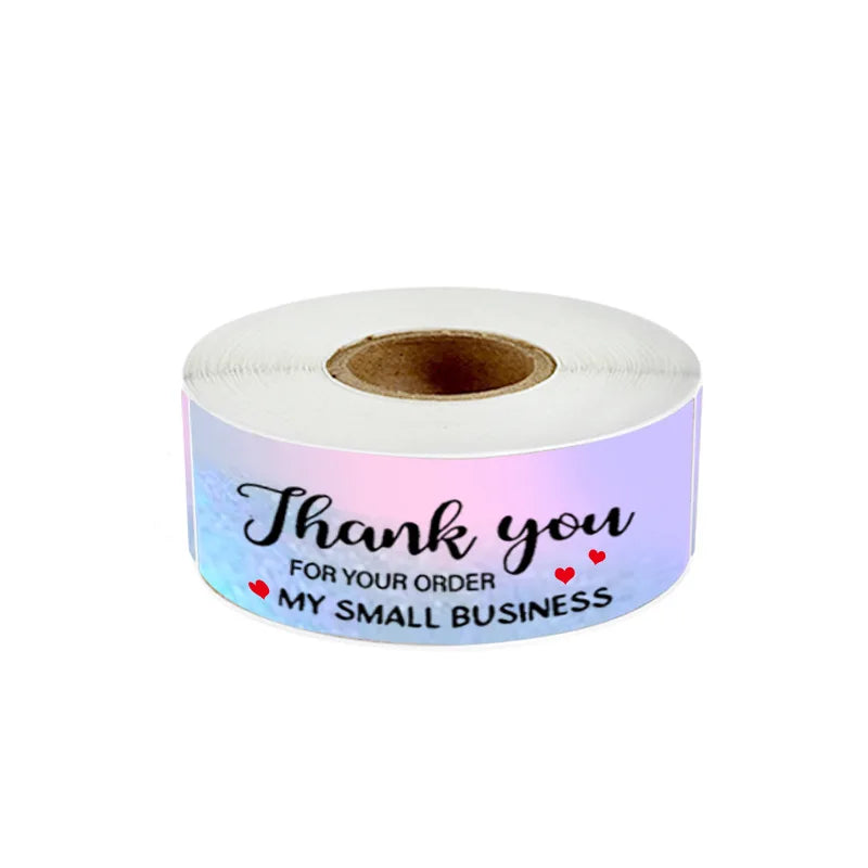 120Pcs/roll Thank You For Your Order Stickers Pink Labels For Envelope Sealing For Small Business Decor Sticker Stationery