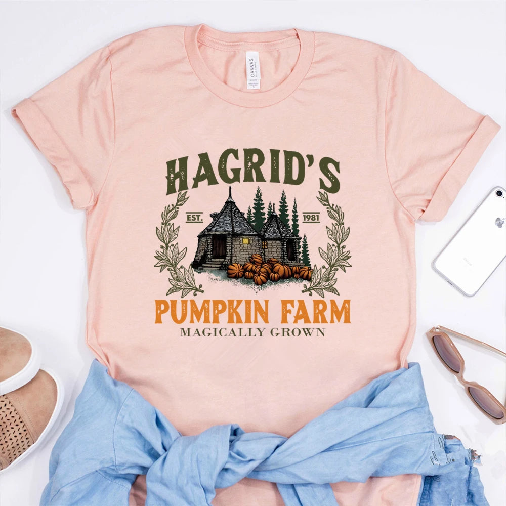 Hagrid's Pumpkin Patch T Shirt Fall T-shirt Pumpkin Farm Tshirt Halloween Shirts Spooky Season Tees Tops Unisex Thanksgiving Top