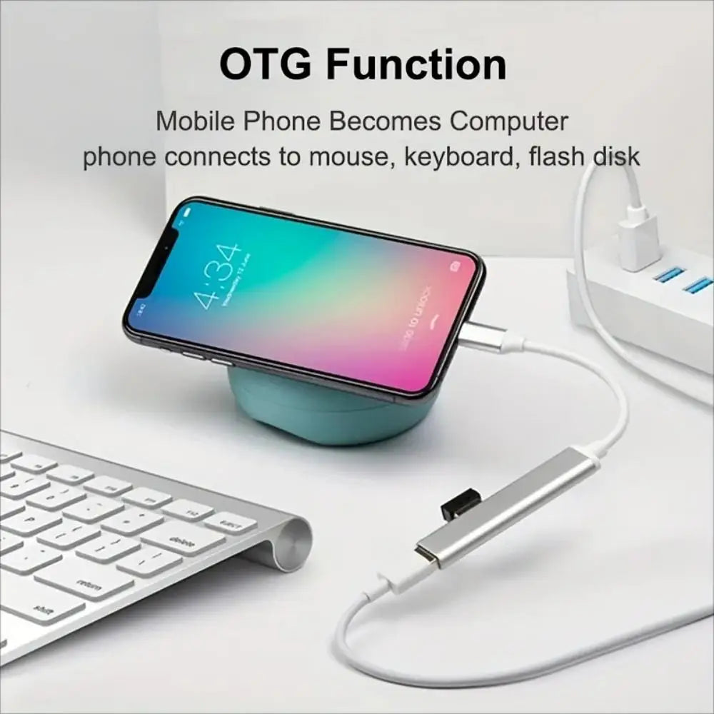 USB C HUB 3.0 Type C Extender 4 Port Splitter Adapter OTG Docking Station For Phone Macbook Pro 13 15 Air PC Laptop Computer Hub