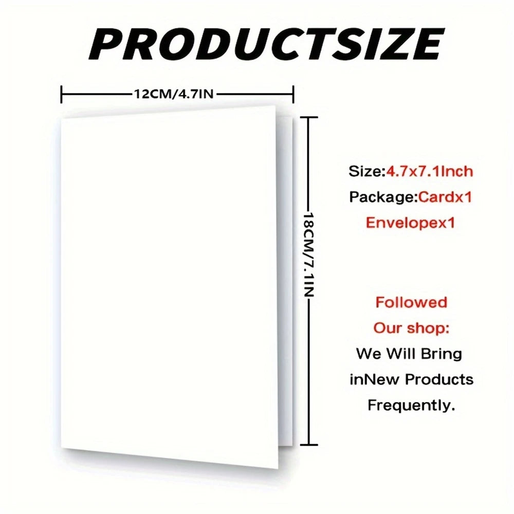 1pc romantic birthday card gift for my husband, a unique husband's birthday greeting card from my wife. Thank you for the husban