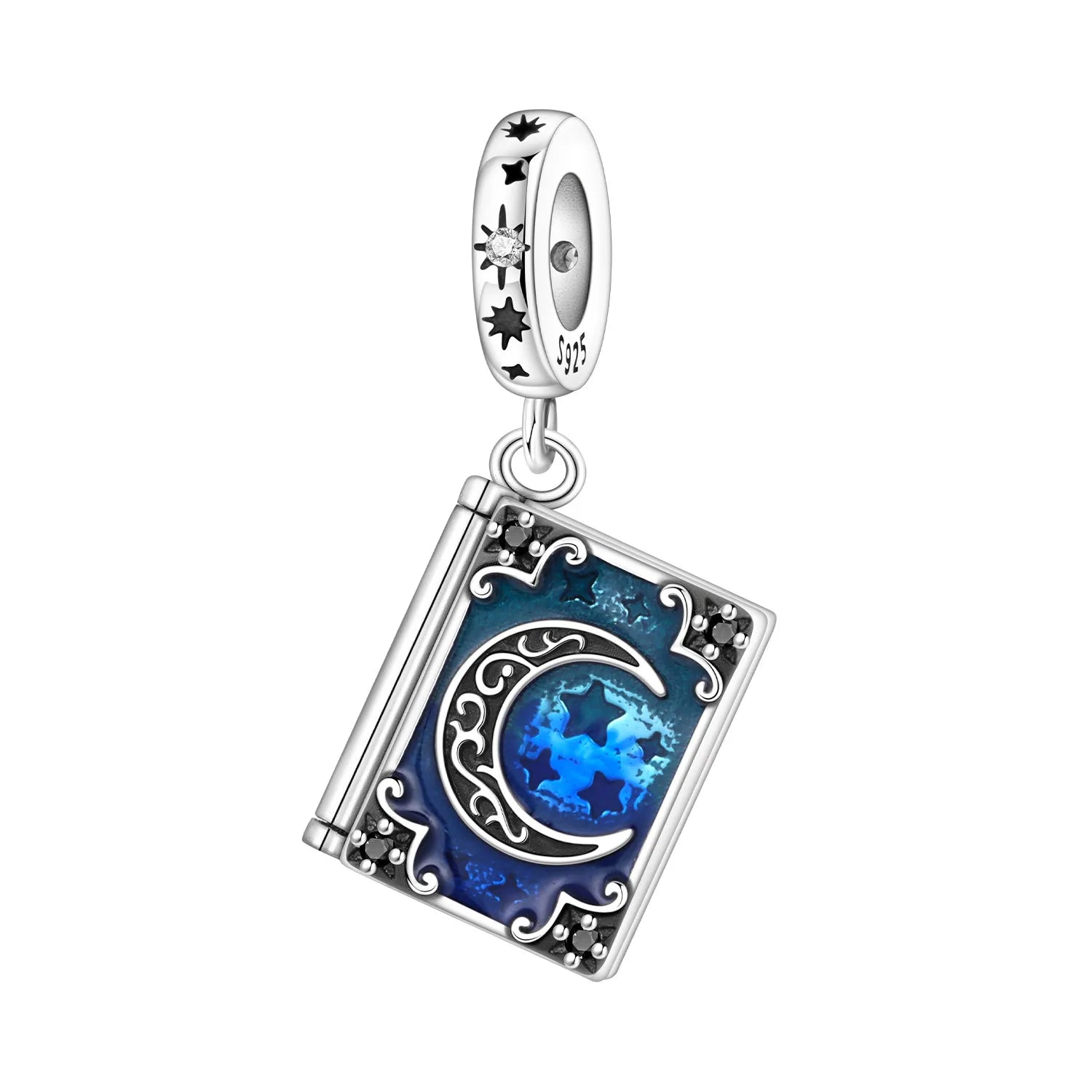 Cycuff 925 Sterling Silver Magic Book Guardian Beads Original Pendants Bracelet Charm Jewelry Party DIY Trendy Gifts