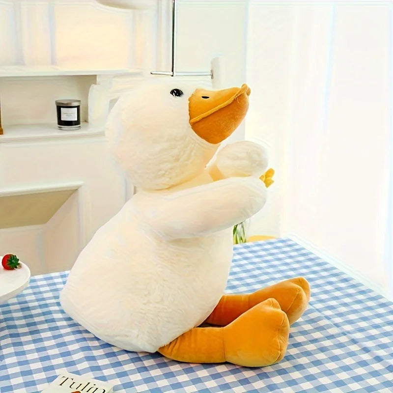 1pc 17.3 Inch Adorable Goose Plush Pillow - Soft & Cuddly Stuffed Animal Toy Halloween Thanksgiving Christmas Gifts【Valentine's