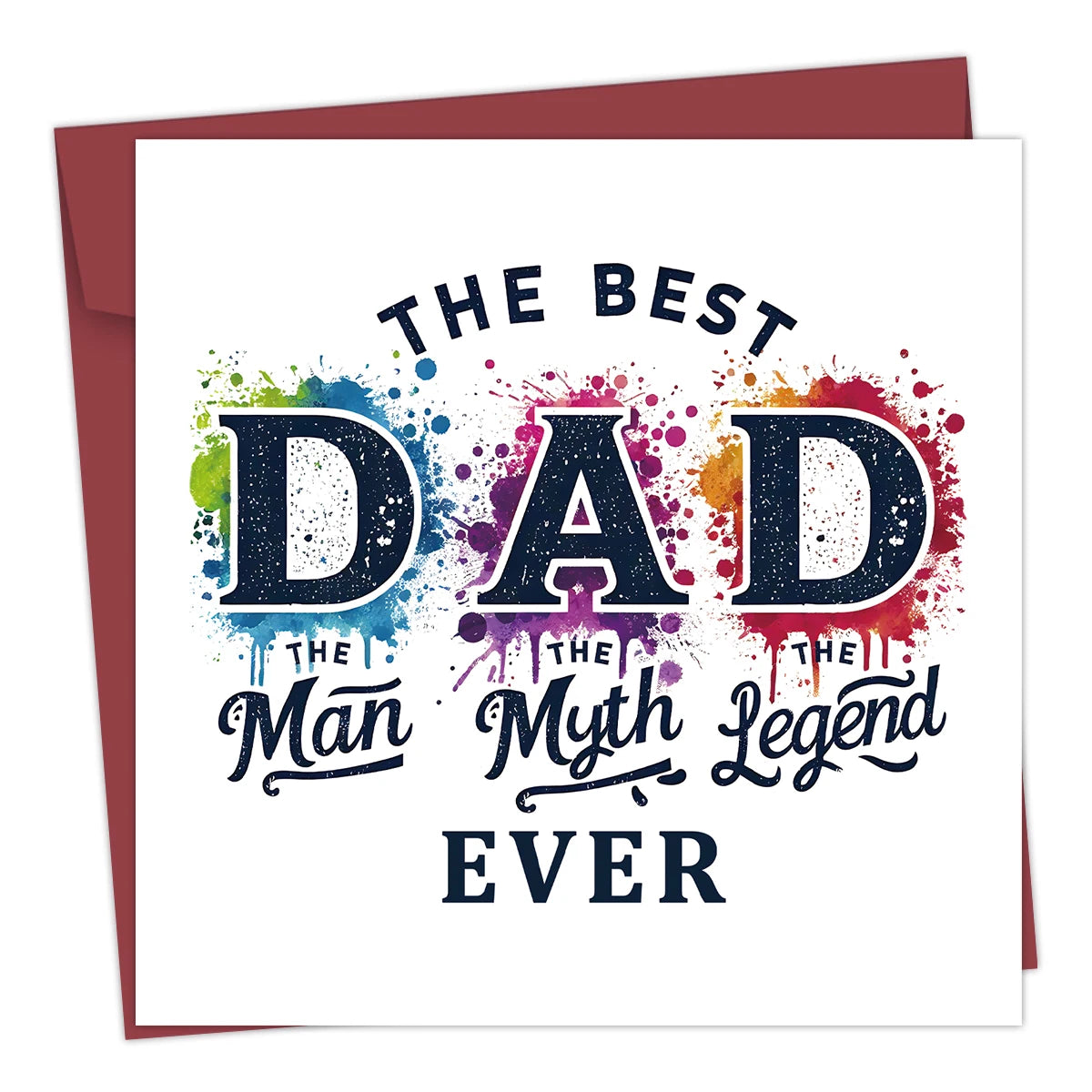 1pc Happy Father's Day Birthday Praising Greeting Card-The Best Dad,Unique Thank You Gift For Dad Special Occasion From Children