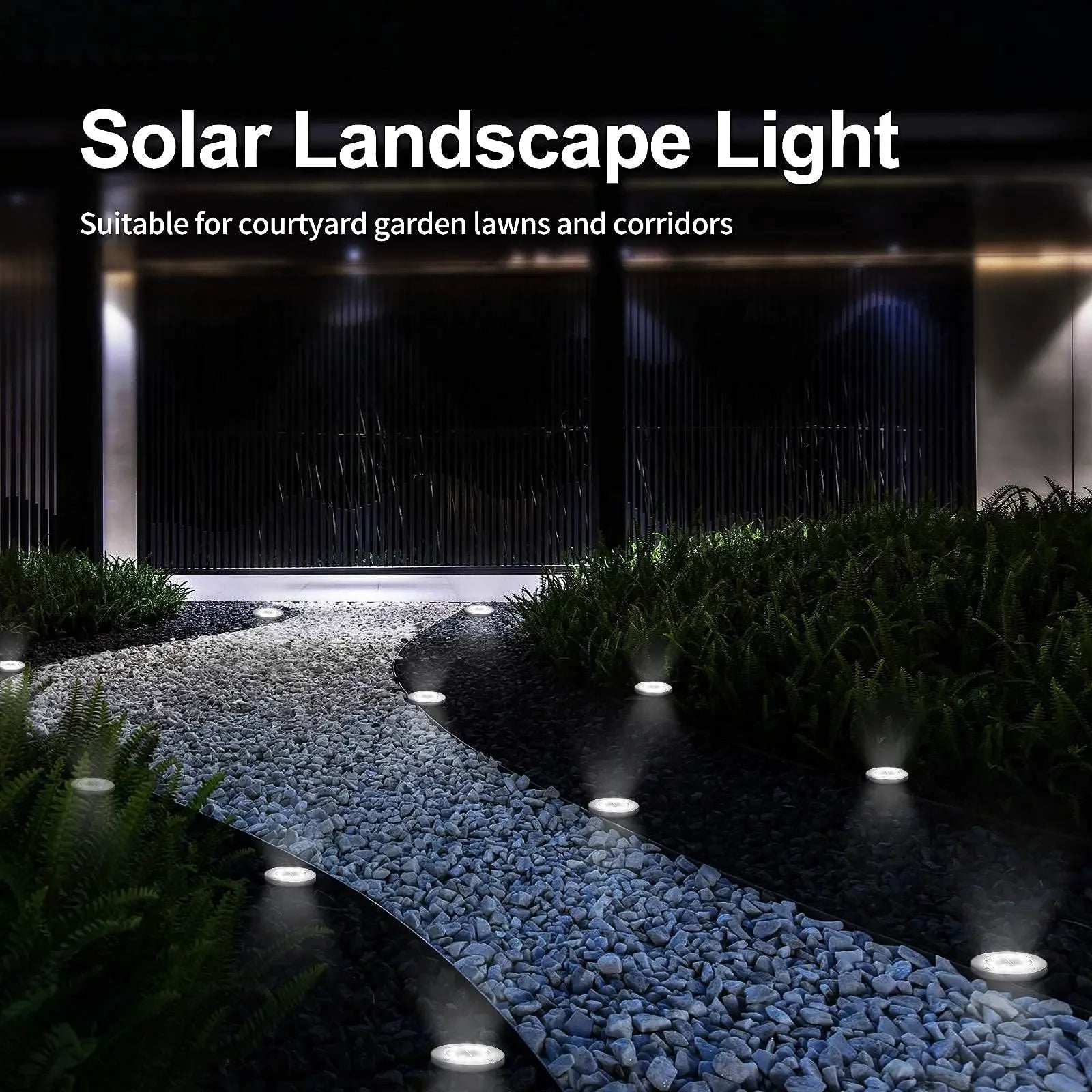 8/20LED Led Lamp Garden Decor Solar Power Disk Light Outdoor Garden Solar Underground Light Deck Light Spotlight Buried Solar
