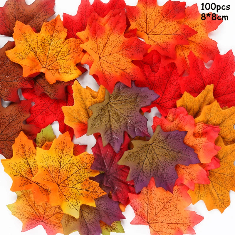 Mini Artificial Pumpkin Pine Cones Simulation Maple Leaves Halloween Pumpkin Thanksgiving Autumn Wedding Photo Props Decorations