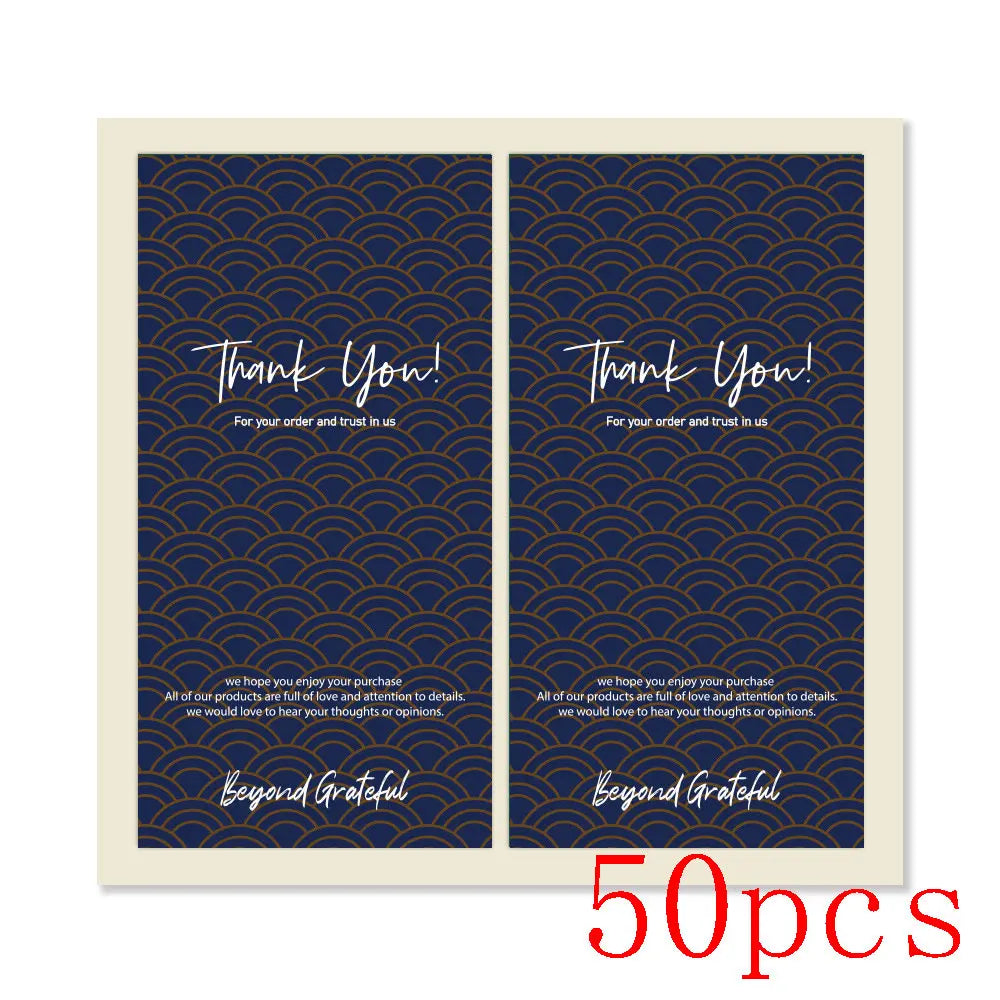 10-50pcs Red/Blue/Green 'Thank You' Rectangular Seal Sticker Gift Sticker For Homemade Bakery Packaging Decoration Label