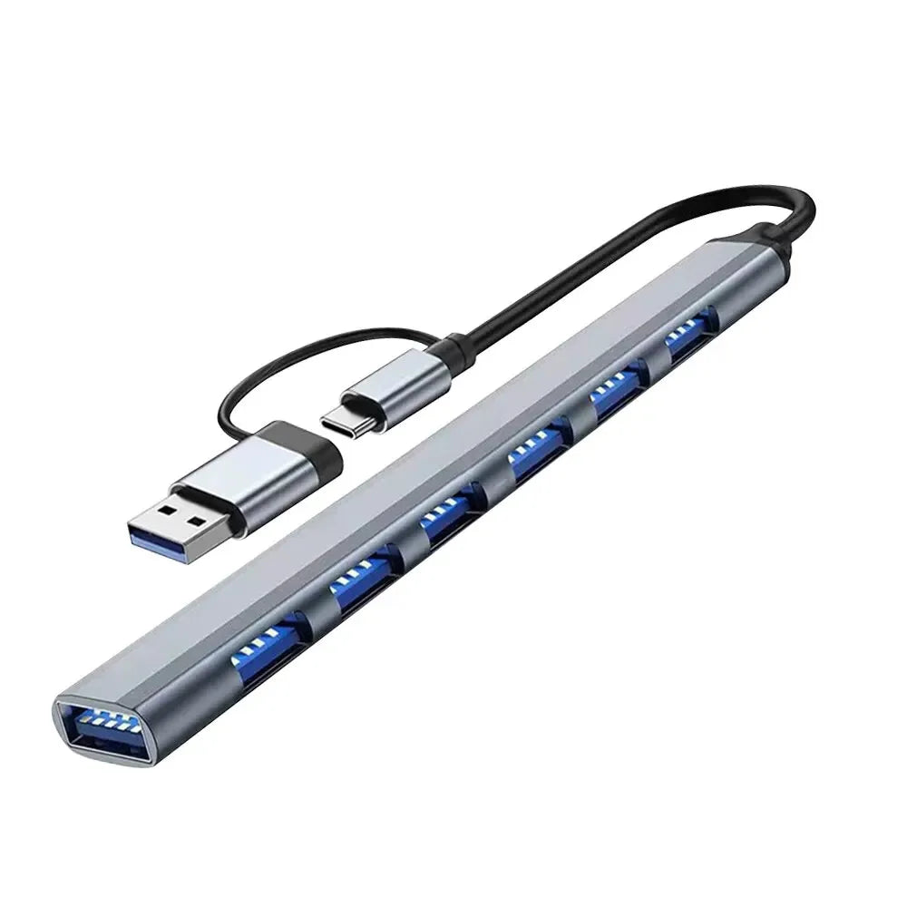 7-IN-2 USB3.0 HUB USB C HUB 5Gbps High Speed Transfer USB Splitter C- to-USB OTG Adapter for Macbook Pro Laptop Tablet