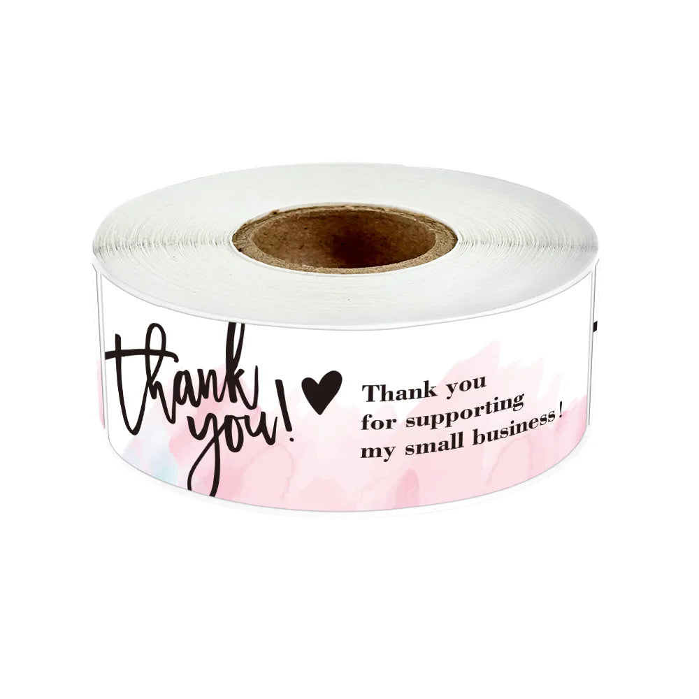 120Pcs/roll Thank You For Your Order Stickers Pink Labels For Envelope Sealing For Small Business Decor Sticker Stationery