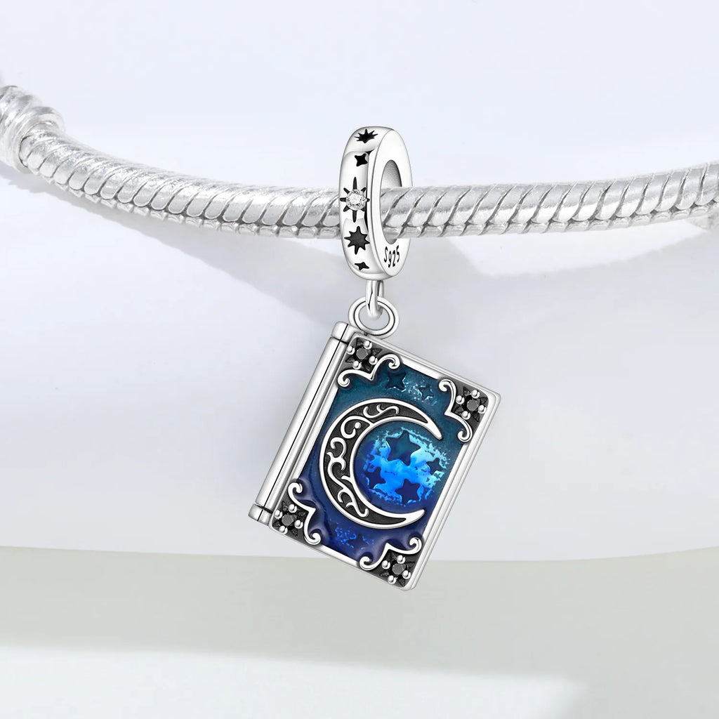 Cycuff 925 Sterling Silver Magic Book Guardian Beads Original Pendants Bracelet Charm Jewelry Party DIY Trendy Gifts