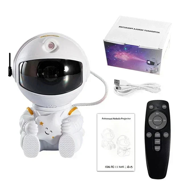 Projecteur Astronaute Galaxie LED – Veilleuse magique ciel étoilé avec télécommande