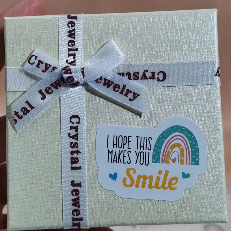 120Pcs / Set  i hope this makes you smile thank you stickers Seal Labels rainbow Rectangle Sticker Wedding Party Gift Decoration