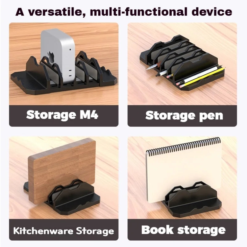 Laptop Stand Notebook Storage Rack Vertical Storage Rack for External Display Laptop Multiple Slots for Multiple Devices