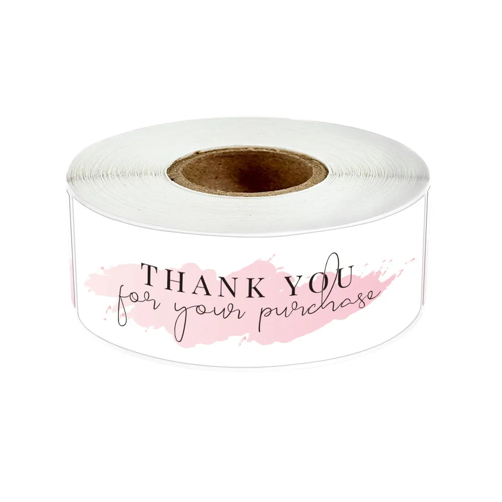 120Pcs/roll Thank You For Your Order Stickers Pink Labels For Envelope Sealing For Small Business Decor Sticker Stationery