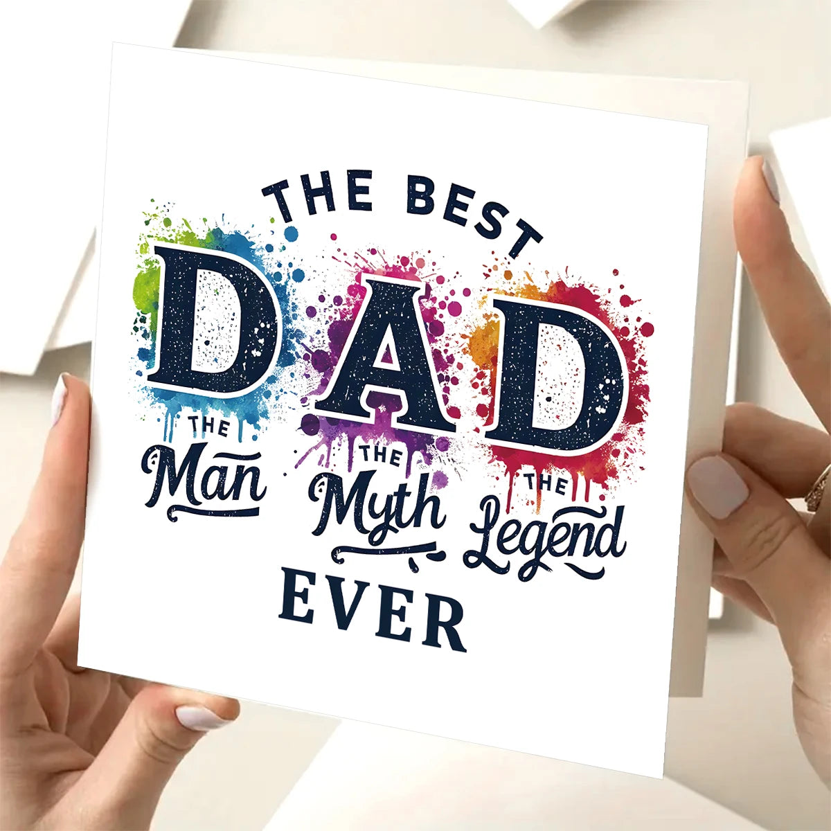 1pc Happy Father's Day Birthday Praising Greeting Card-The Best Dad,Unique Thank You Gift For Dad Special Occasion From Children