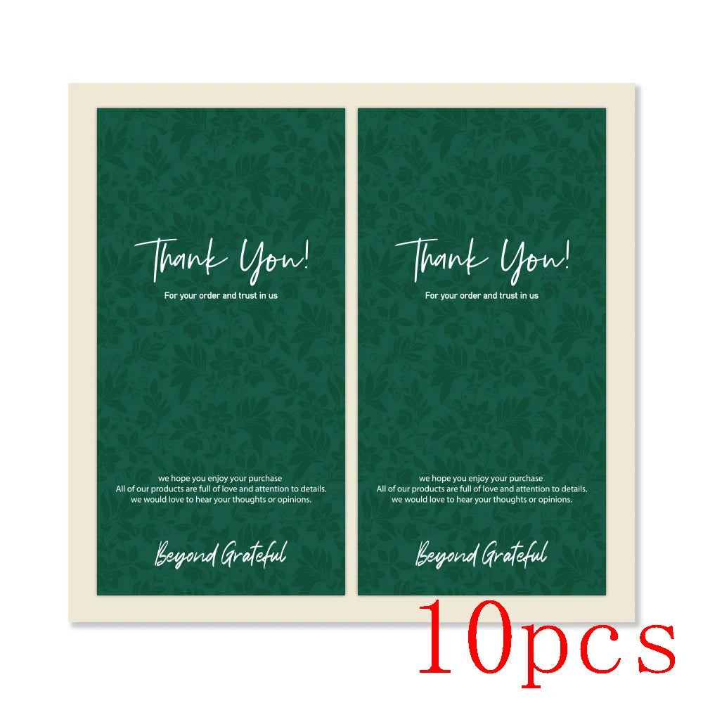 10-50pcs Red/Blue/Green 'Thank You' Rectangular Seal Sticker Gift Sticker For Homemade Bakery Packaging Decoration Label