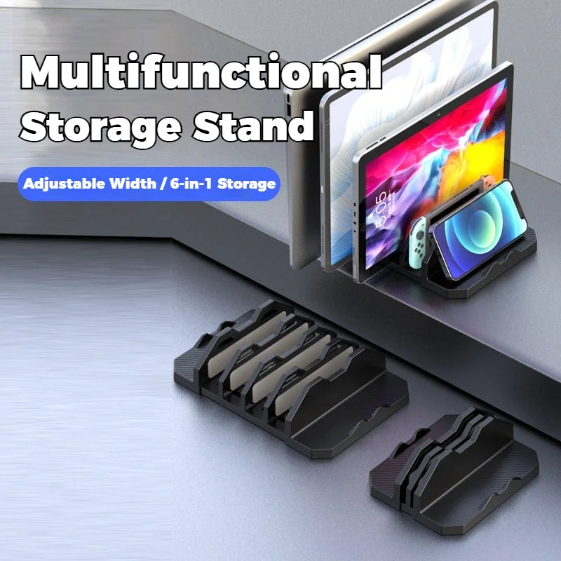 Laptop Stand Notebook Storage Rack Vertical Storage Rack for External Display Laptop Multiple Slots for Multiple Devices