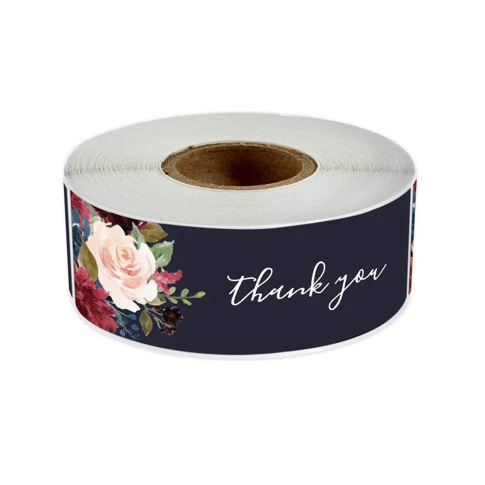 120Pcs/roll Thank You For Your Order Stickers Pink Labels For Envelope Sealing For Small Business Decor Sticker Stationery