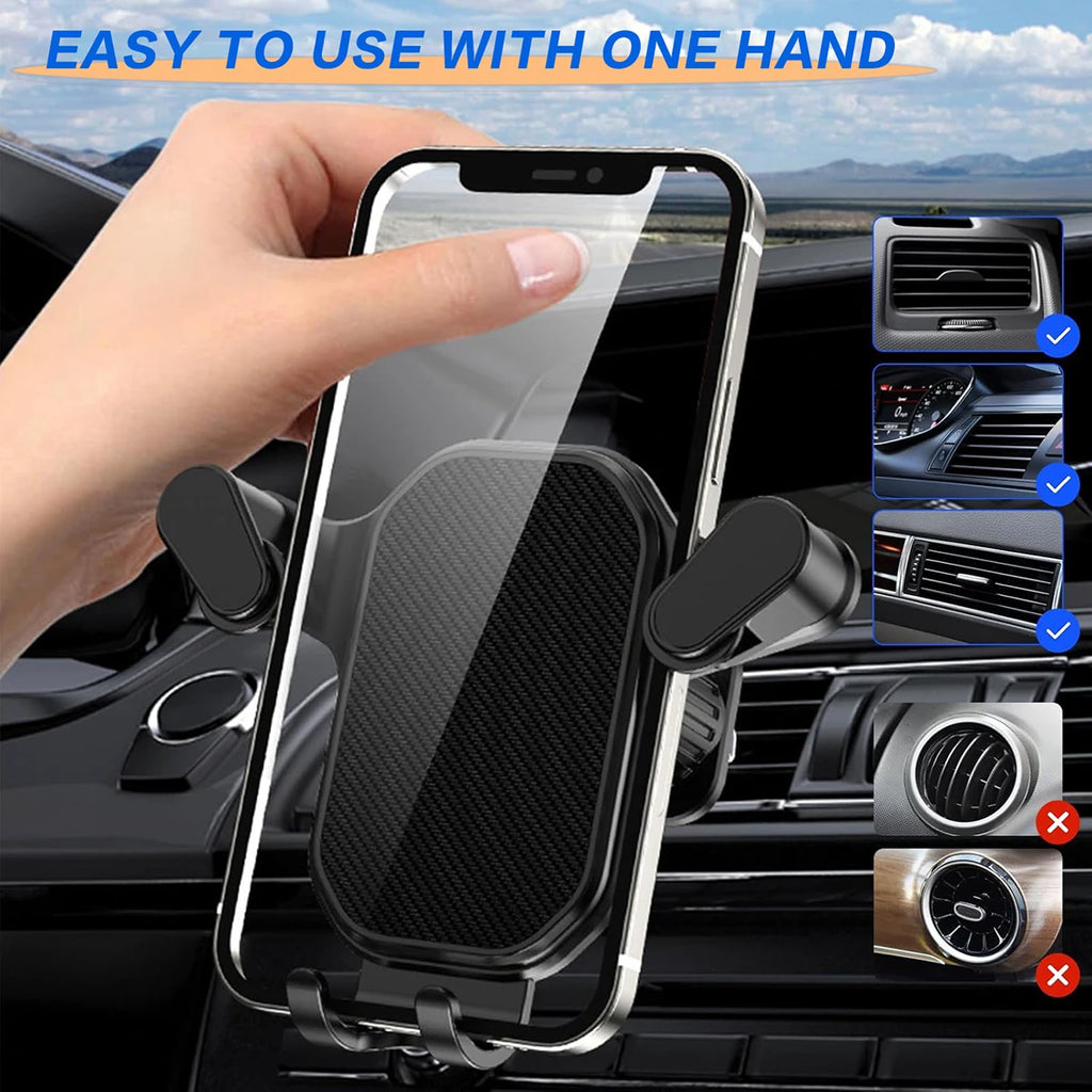 Car Phone Holder, Vent Adjustable Car Phone Holder, Firm Grip and Anti-Slip Phone Navigation Holder for most cell phon