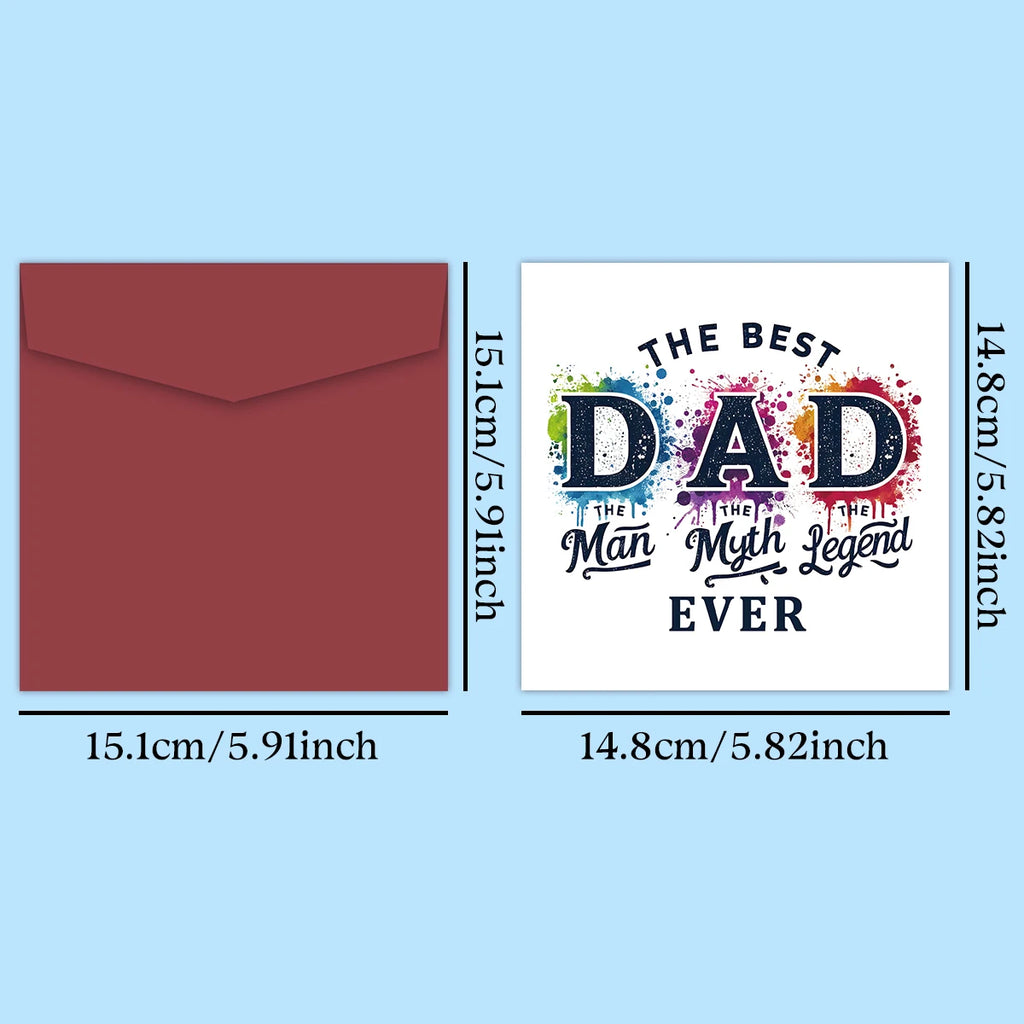 1pc Happy Father's Day Birthday Praising Greeting Card-The Best Dad,Unique Thank You Gift For Dad Special Occasion From Children