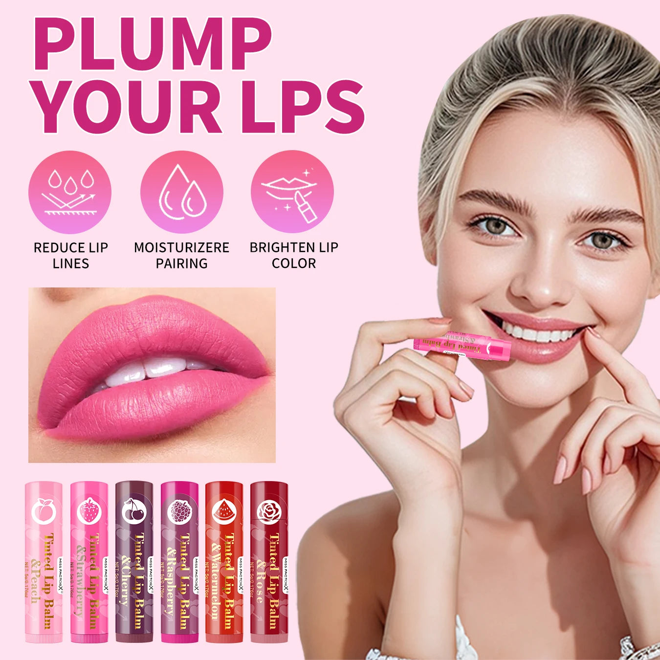 30 pieces/box -6-color lipstick set - moisturizing formula, very suitable for Thanksgiving Day and ladies' holiday gifts