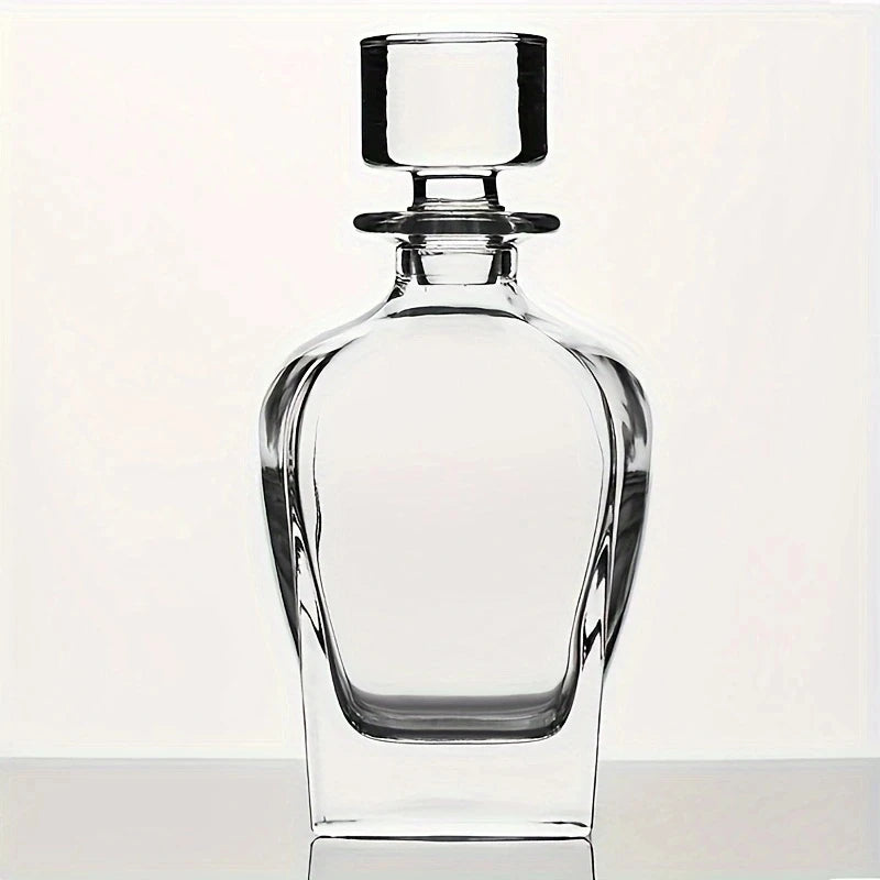 1pc 700ml Classic Luxury Whiskey Decanter with Glass Stopper Exquisite Wine Bottle for Household/Gift Giving/Father's Day Gift