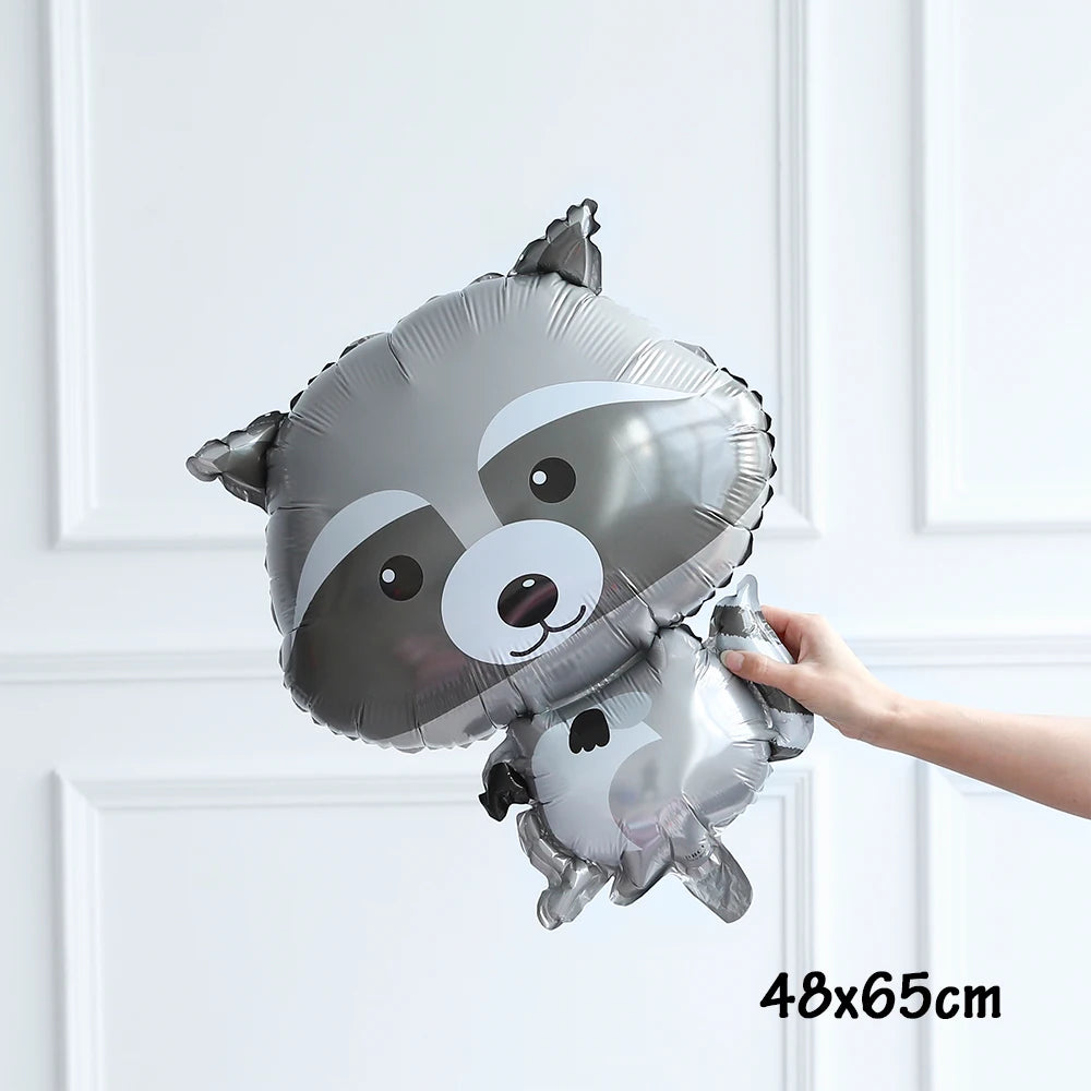 1/5pcs Autumn Maple Leaf Pine Cones Foil Balloons Squirrel Fox Animals Balloon Thanksgiving Brithday Party Decorations Kid Toys