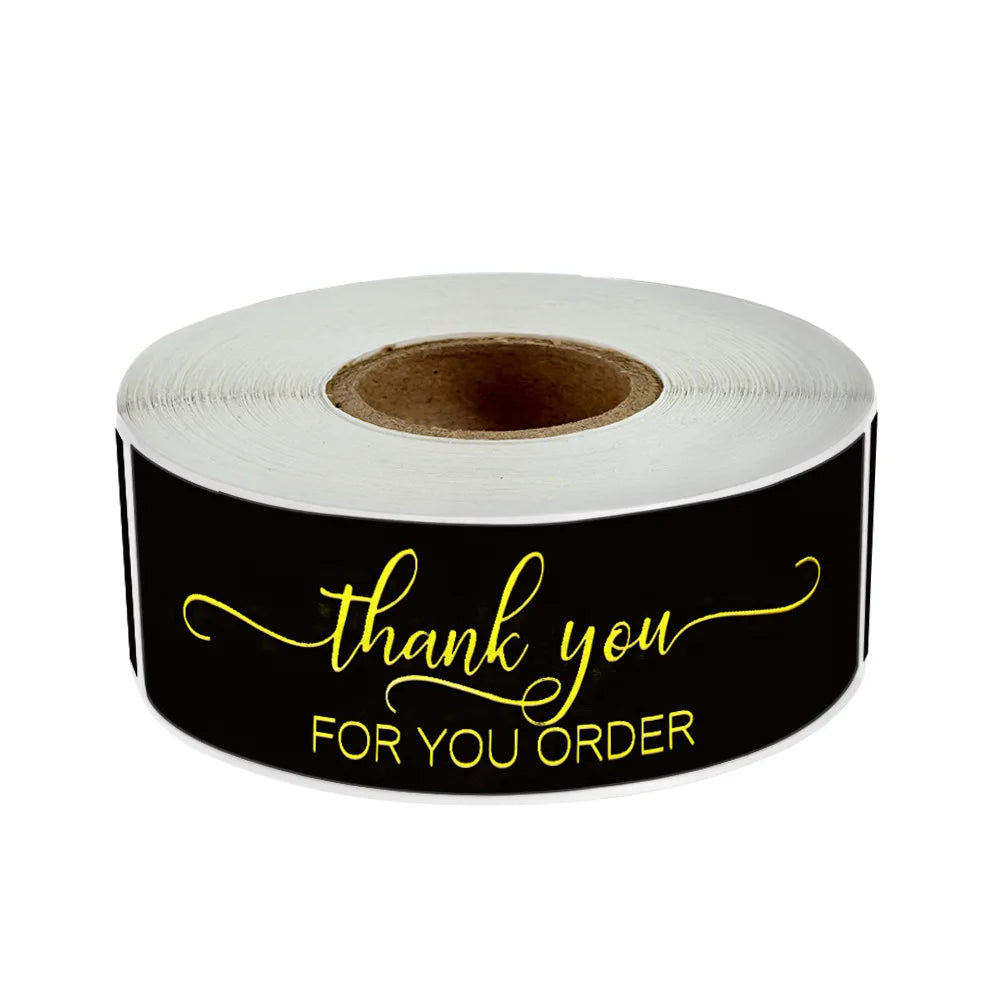 120Pcs/roll Thank You For Your Order Stickers Pink Labels For Envelope Sealing For Small Business Decor Sticker Stationery