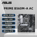 ASUS PRIME B560M-A AC Motherboard LGA 1200 Support i9-10900K i7-10700 i5-10600KF i5-10400F i5 10400F CPU DDR4 M.2 mATX