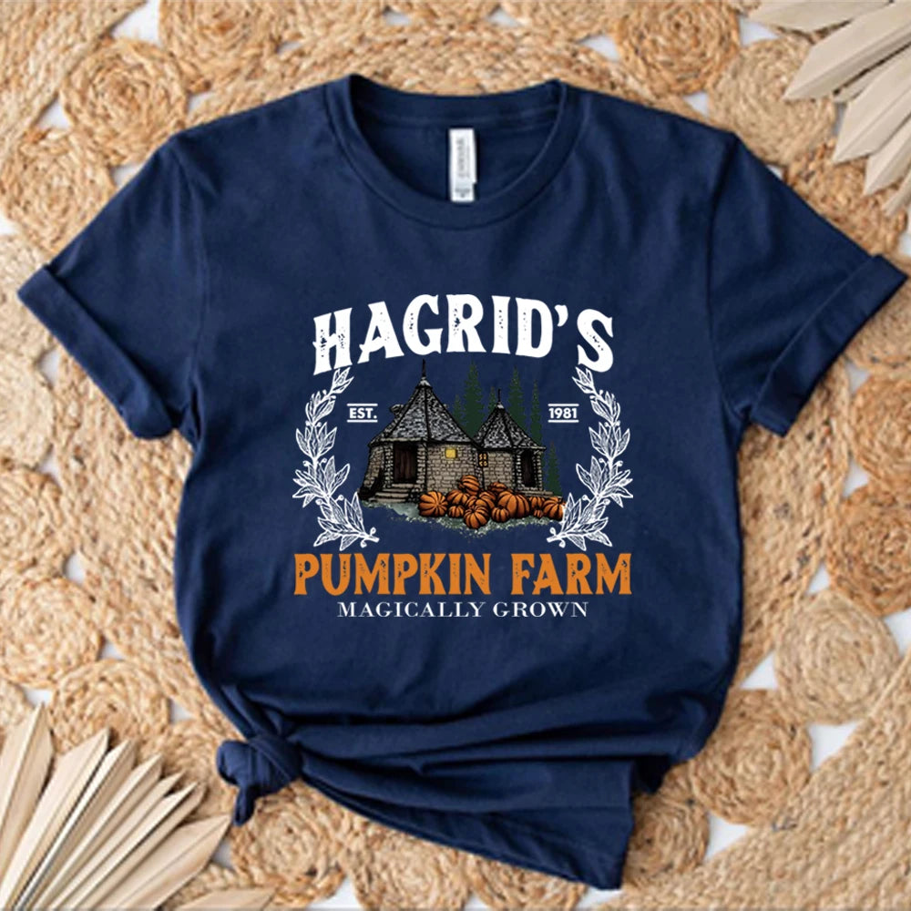 Hagrid's Pumpkin Patch T Shirt Fall T-shirt Pumpkin Farm Tshirt Halloween Shirts Spooky Season Tees Tops Unisex Thanksgiving Top