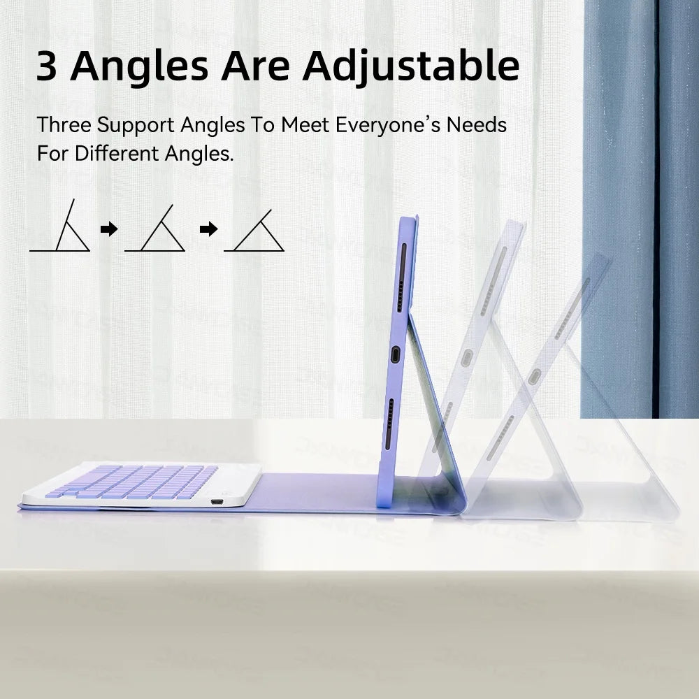 For iPad 10th 10.9in Case with Keyboard Mouse for iPad 10.2in 7/8/9th Mini 6 Air 2 3 4 5 9.7in Pro 10.5 Pro 11 Tablets Case