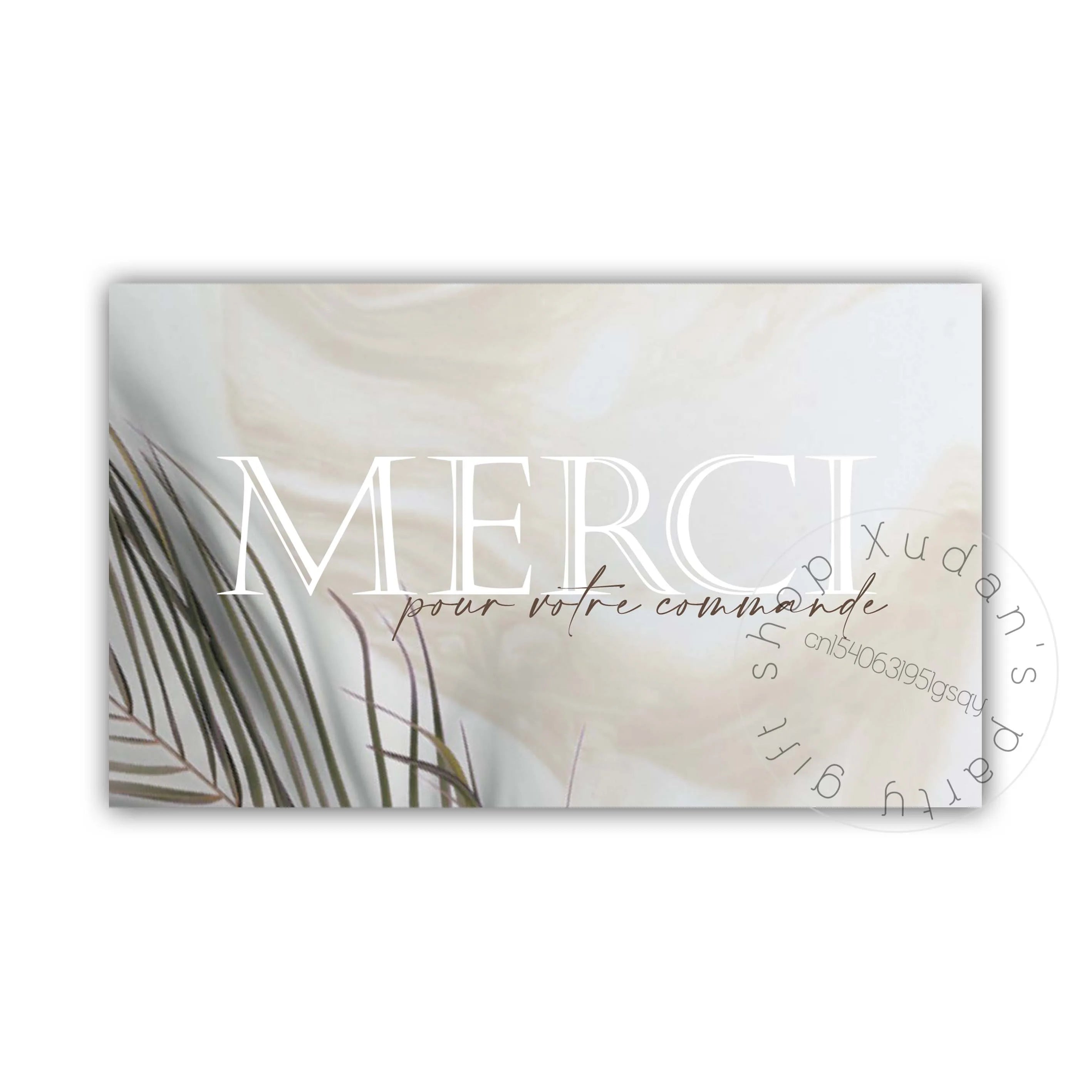30pcs French MERCI Card Thank you for your support Thanks Greeting Card Appreciation Cardstock for Sellers Gift
