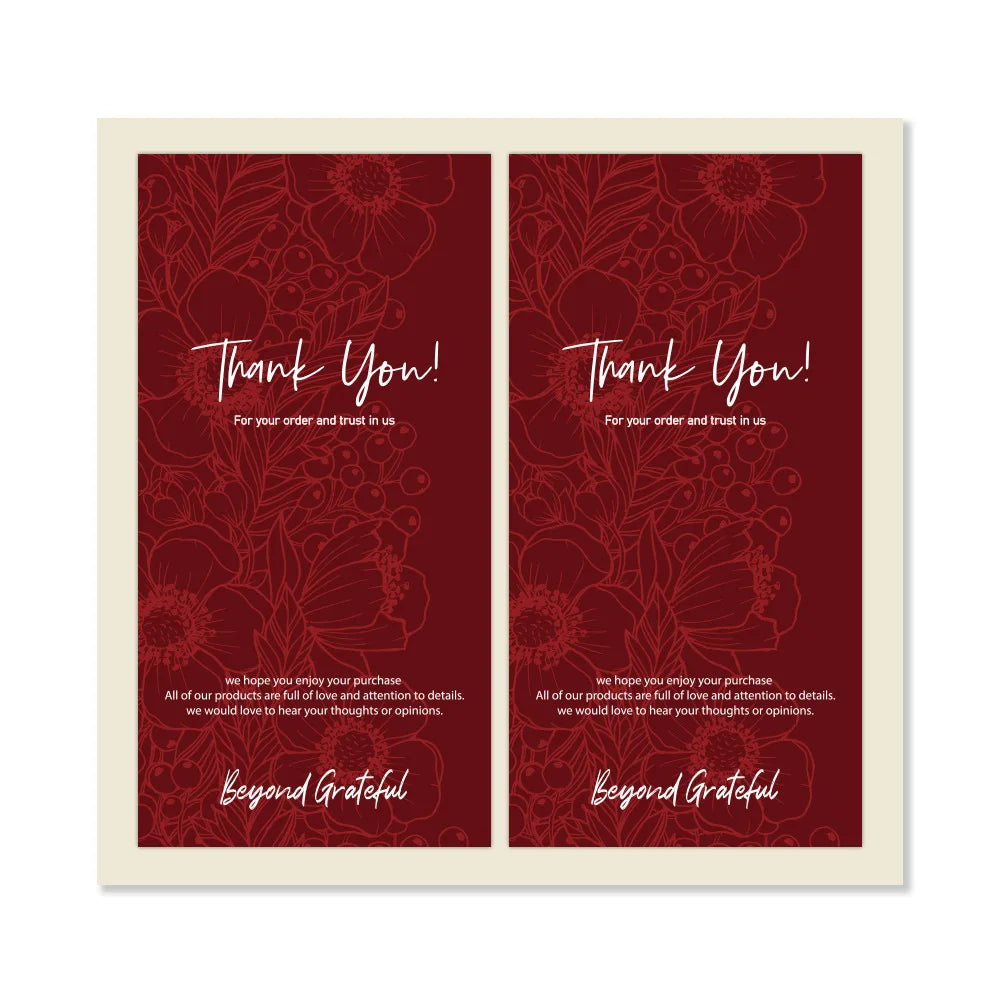 10-50pcs Red/Blue/Green 'Thank You' Rectangular Seal Sticker Gift Sticker For Homemade Bakery Packaging Decoration Label