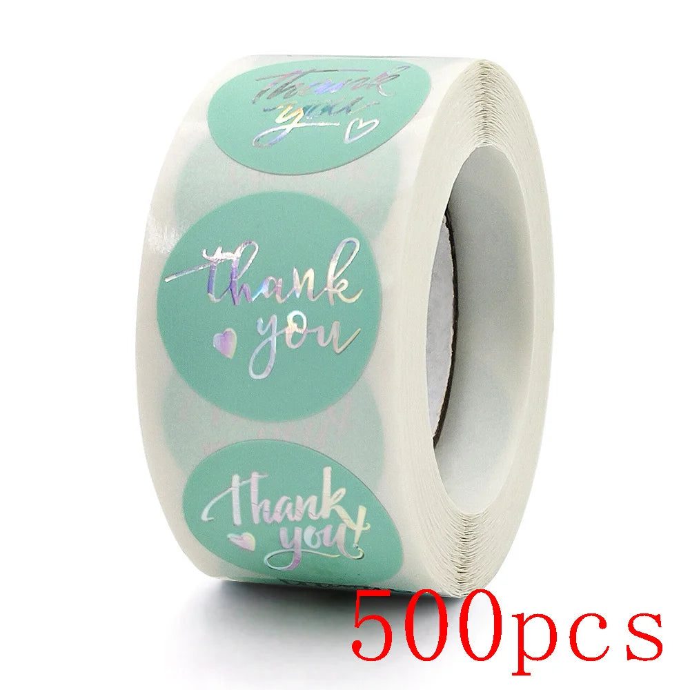 50-500Pcs Gift Sealing Thank You Stickers Christmas Design Scrapbooking Festival Birthday Party Decorations Labels 1Inch