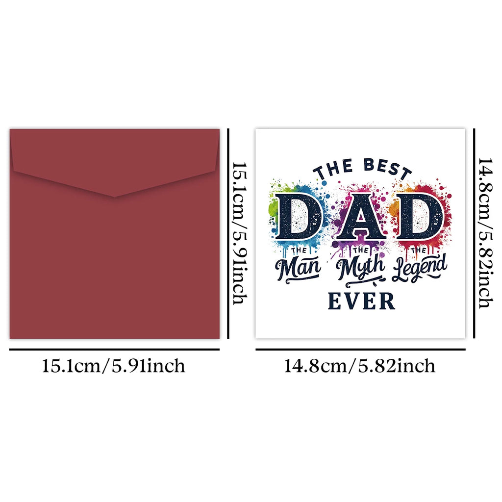 1pc Happy Father's Day Birthday Praising Greeting Card-The Best Dad,Unique Thank You Gift For Dad Special Occasion From Children