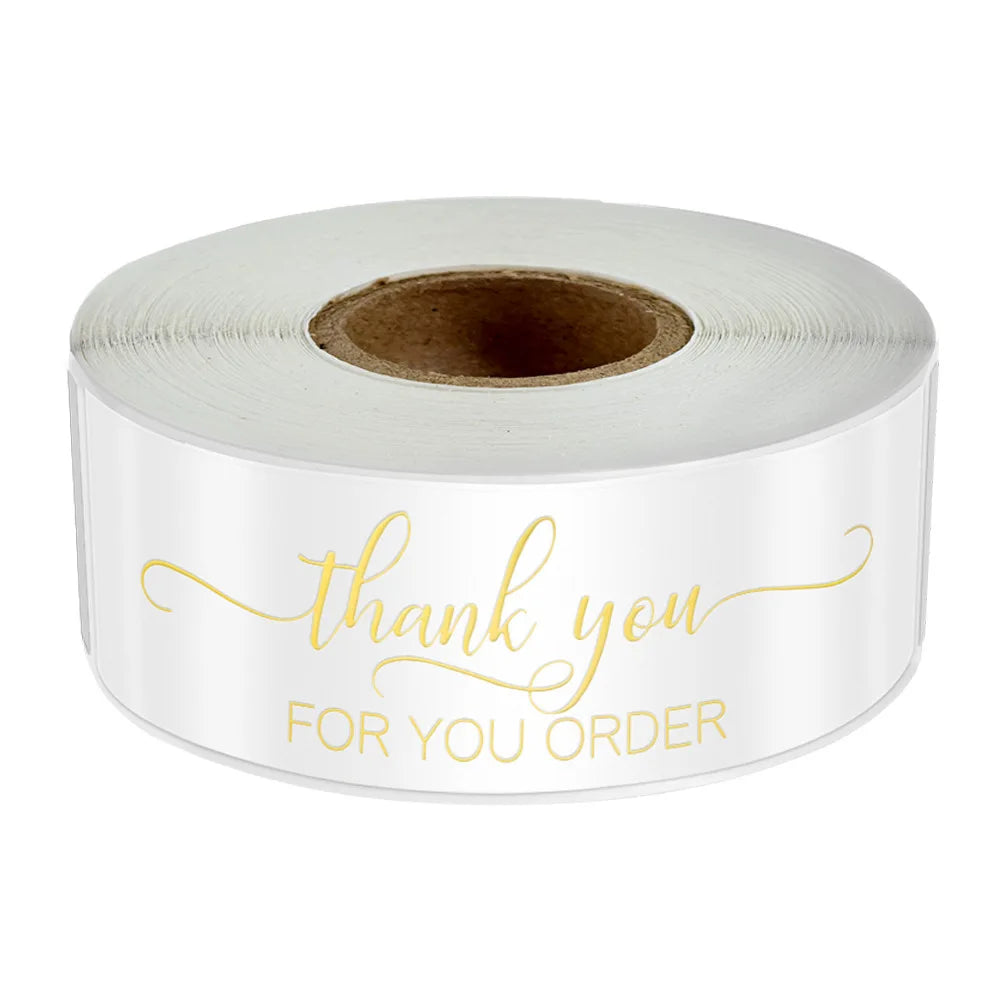 120Pcs/roll Thank You For Your Order Stickers Pink Labels For Envelope Sealing For Small Business Decor Sticker Stationery