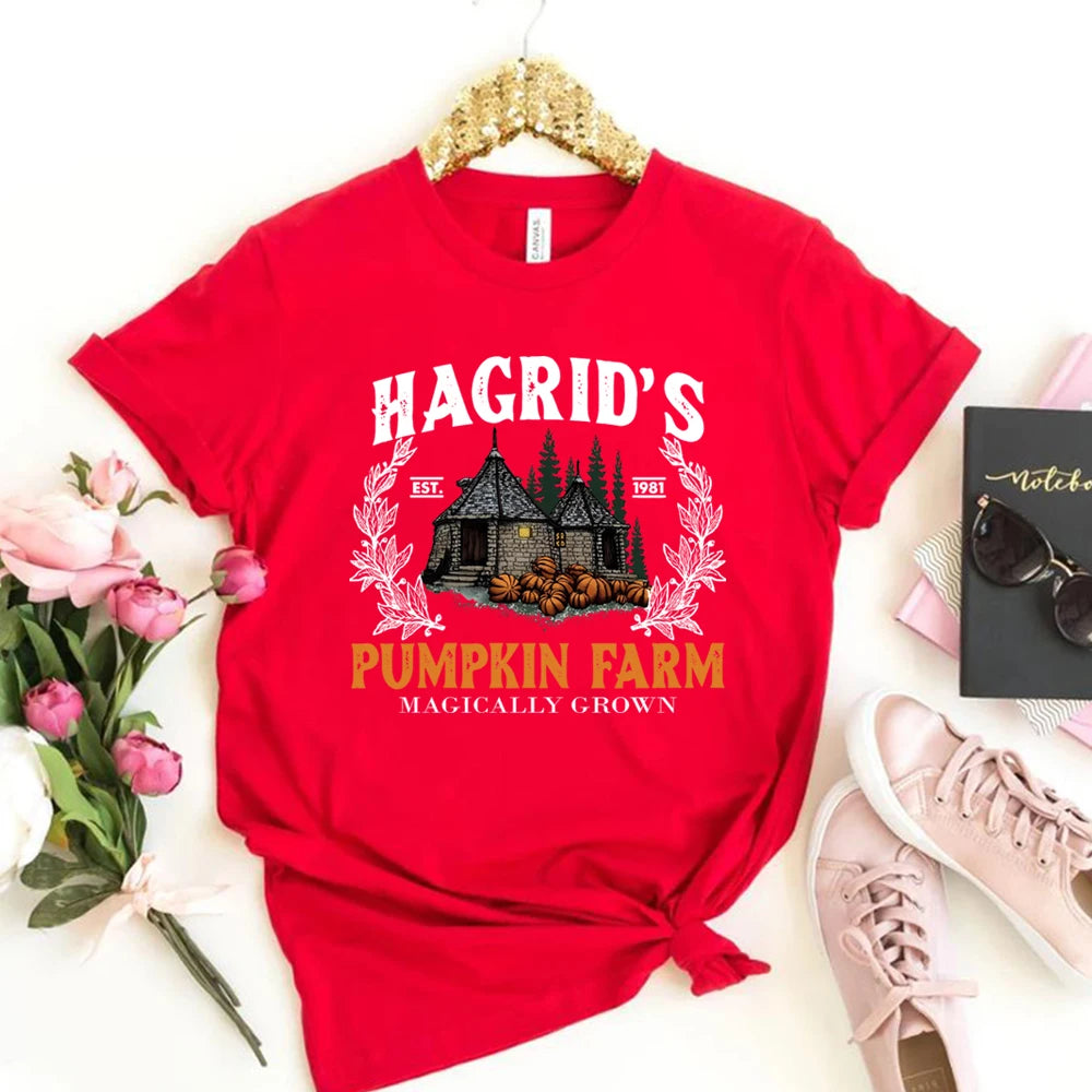 Hagrid's Pumpkin Patch T Shirt Fall T-shirt Pumpkin Farm Tshirt Halloween Shirts Spooky Season Tees Tops Unisex Thanksgiving Top