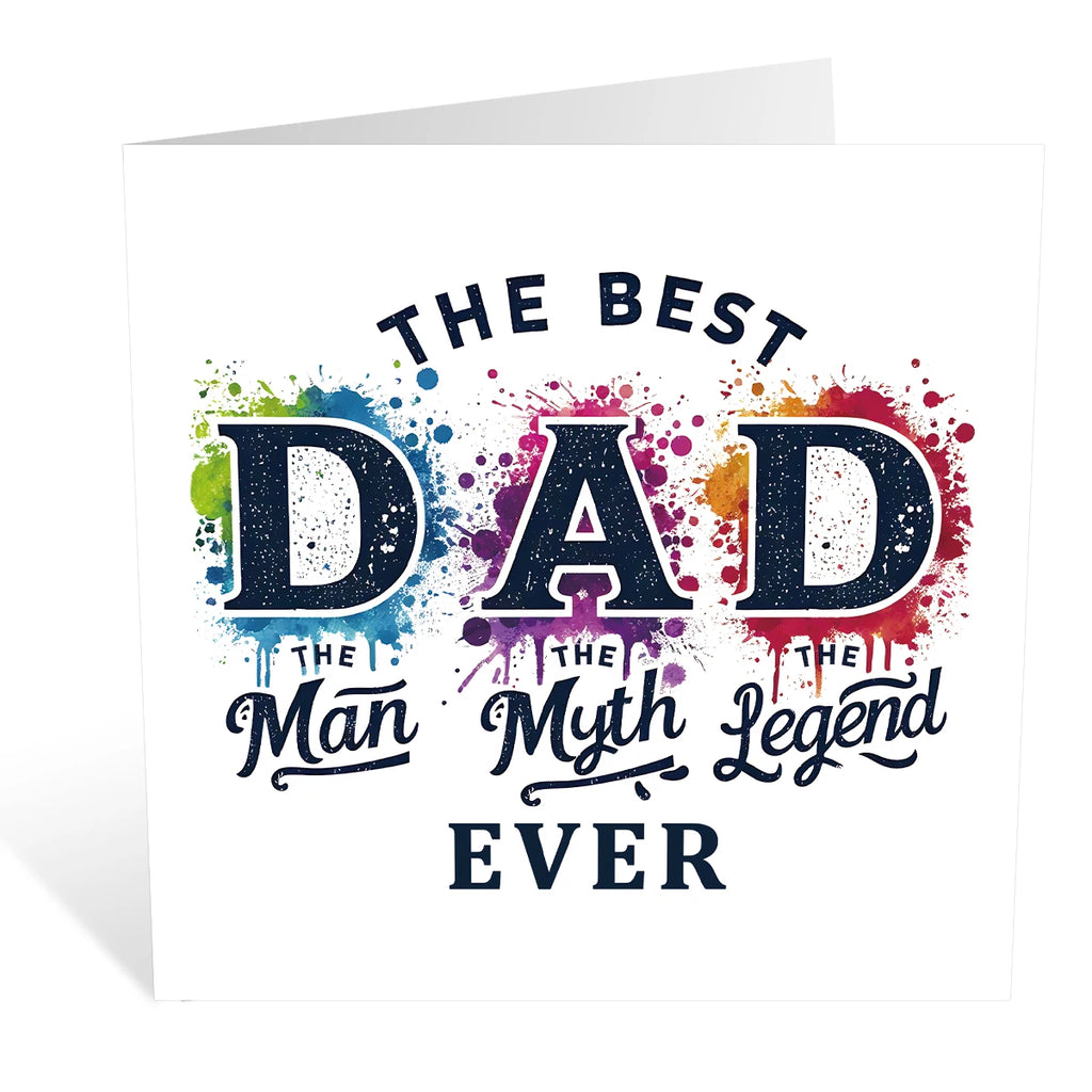1pc Happy Father's Day Birthday Praising Greeting Card-The Best Dad,Unique Thank You Gift For Dad Special Occasion From Children