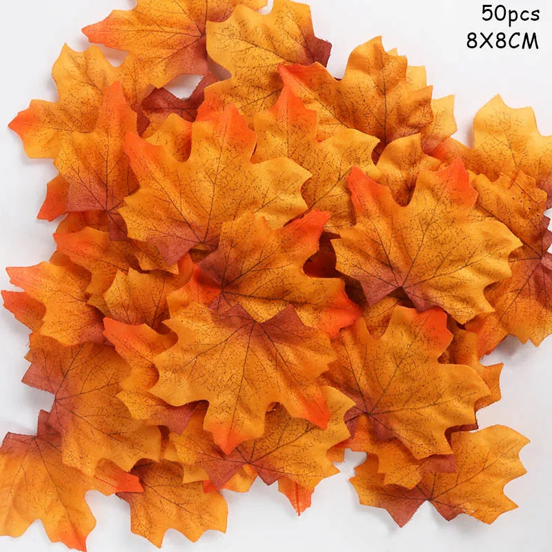 Mini Artificial Pumpkin Pine Cones Simulation Maple Leaves Halloween Pumpkin Thanksgiving Autumn Wedding Photo Props Decorations