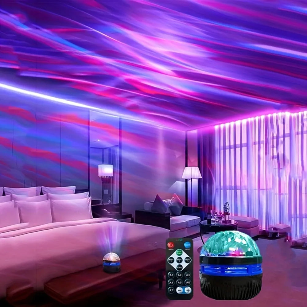 Projecteur Galaxie LED USB – Lampe Aurore Boréale 360° avec Télécommande